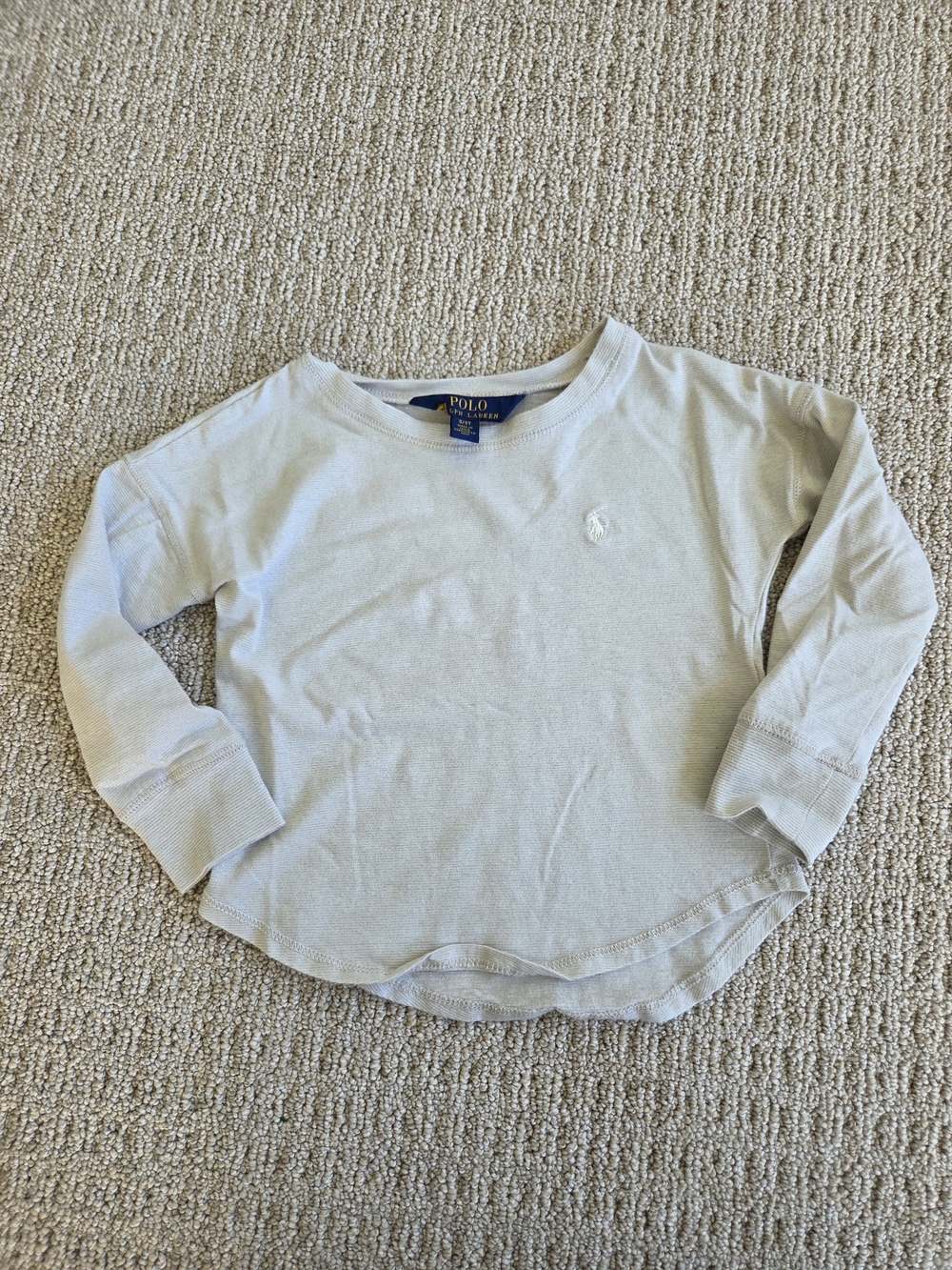 Polo Ralph Lauren Toddler Shimmer Long Sleeve Shirt Size 3T